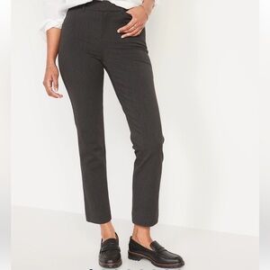 Old Navy high rise pixie straight trousers pants 4 regular charcoal grey
